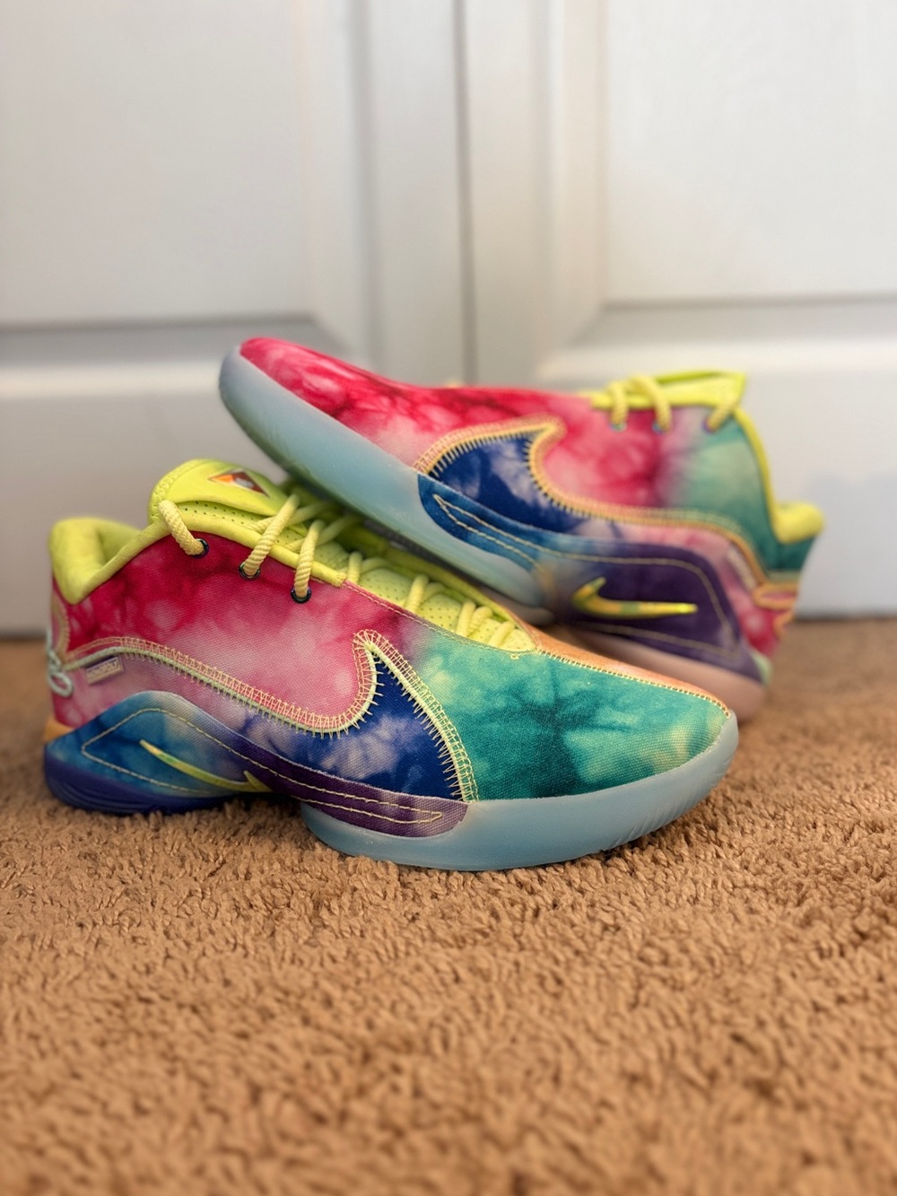 Nike LeBron 22 Men’s Basketball Low Top Tie-Dye Multicolor Lace-Up Monopoly